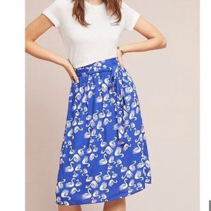 Anthropologie Porridge Swan Skirt - Size Small
